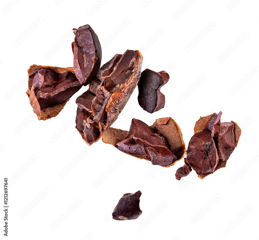 Cacao bean pieces and nibs Cacao bean pieces and nibs