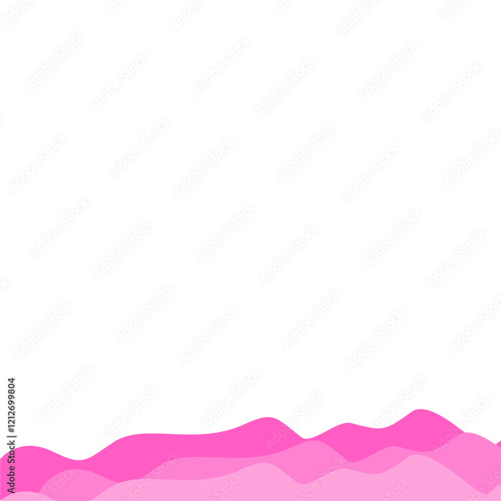 Valentine's Bottom Wave Border Valentine's Bottom Wave Border