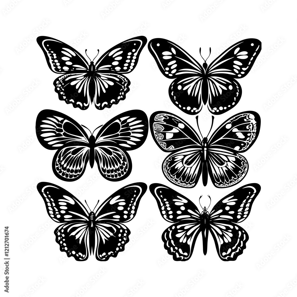 Fototapeta premium butterfly icons