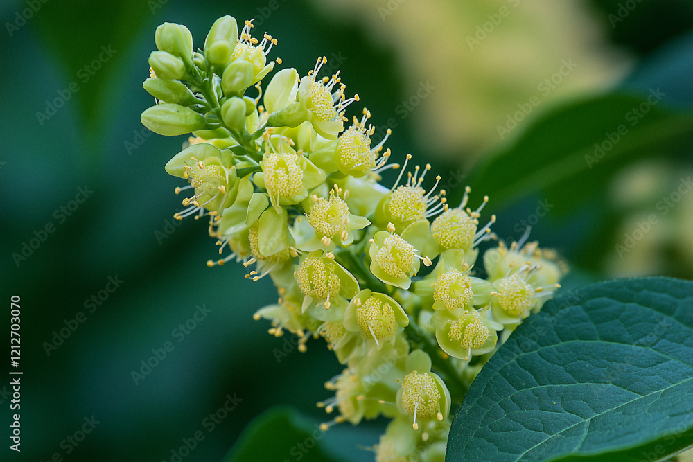 Pale Green Flower Cluster with Dark Green Foliage Pale Green Flower Cluster with Dark Green Foliage