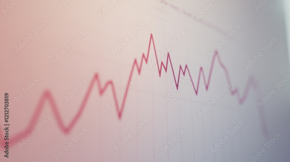 Red Line Graph Shows Stock Market Trend Red Line Graph Shows Stock Market Trend