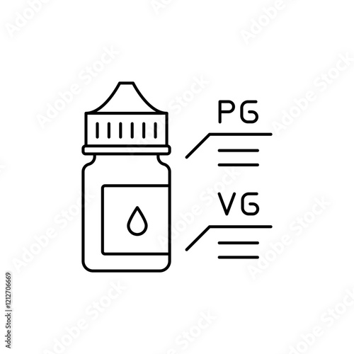 VG/PG Ratio Outline Icon on a vape