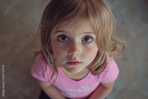 Little Girl Looking Up photo