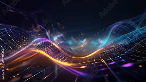 Wallpaper Mural abstract technology background, Modern Tech-Inspired Abstract Background with Glowing Digital Connections, High-Tech Abstract Digital Background with Futuristic Circuit and AI Elements Torontodigital.ca