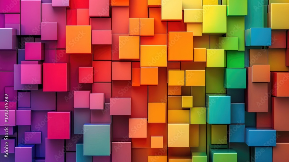 Vibrant abstract background with colorful geometric blocks creating a visually striking and modern design suitable for various creative projects Vibrant abstract background with colorful geometric blocks creating a visually striking and modern design suitable for various creative projects