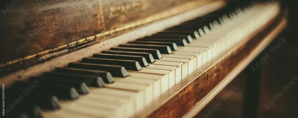 Closeup of piano keys. Musical instrument . Closeup of piano keys. Musical instrument .