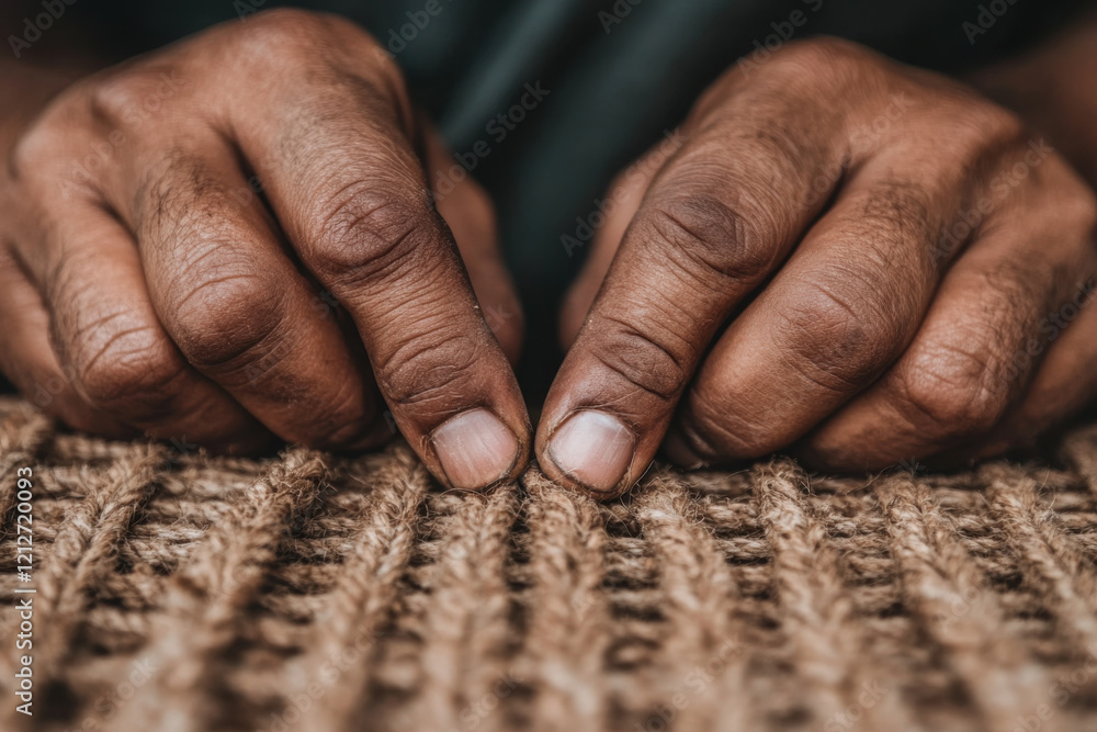 Fototapeta premium Two hands with nails showing, one of which is slightly longer than the other