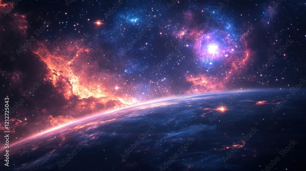 Obraz premium Abstract Universe Photography Cosmic Realism Deep Space Celestial Landscape Digital Art
