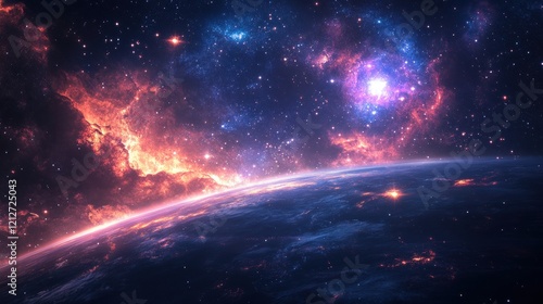 Wallpaper Mural Abstract Universe Photography Cosmic Realism Deep Space Celestial Landscape Digital Art Torontodigital.ca