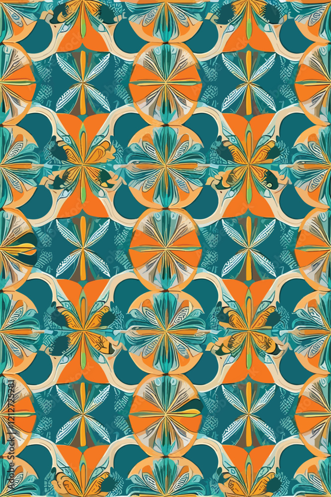 Vector of an abstract seamless pattern wallpaper. Vector of an abstract seamless pattern wallpaper.