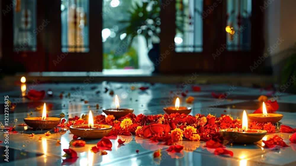 Lit Candles Floor Lit Candles Floor