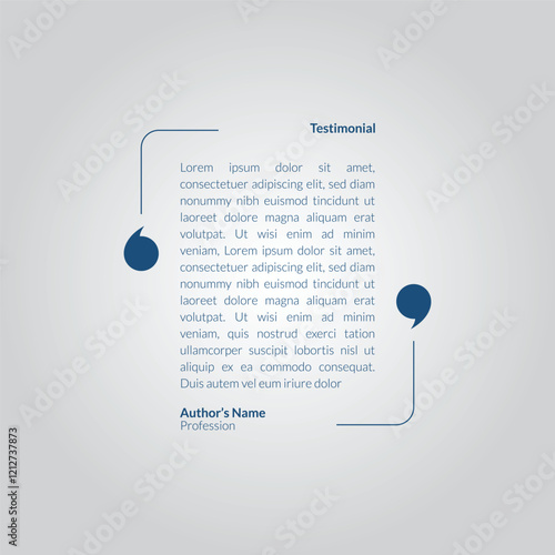 Communication or suggestion testimonial in chat bubble design. Bubble testimonial banner, quote, infographic. Social media post template designs for quotes. Creative Testimonial, client review.