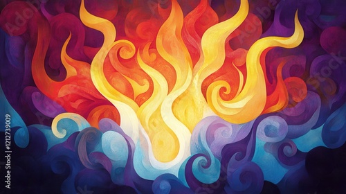 Abstract Fire and Water Design