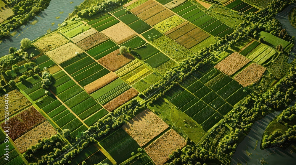 Fototapeta premium A digital map displaying the plantation crop rotation schedule