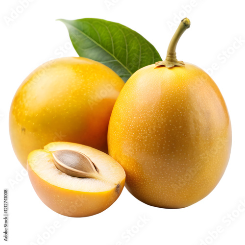Marula isolated fruits on transparent background 