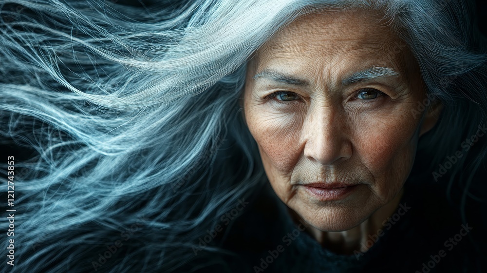 Serene Reflections: Elderly Woman Embracing Inner Peace Serene Reflections: Elderly Woman Embracing Inner Peace