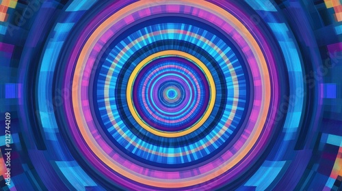 Abstract Circular Design with Vibrant Colors