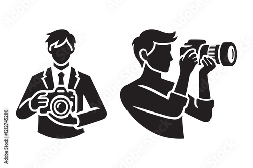 Cameraman Silhouette Vector Art Simple and Versatile Design