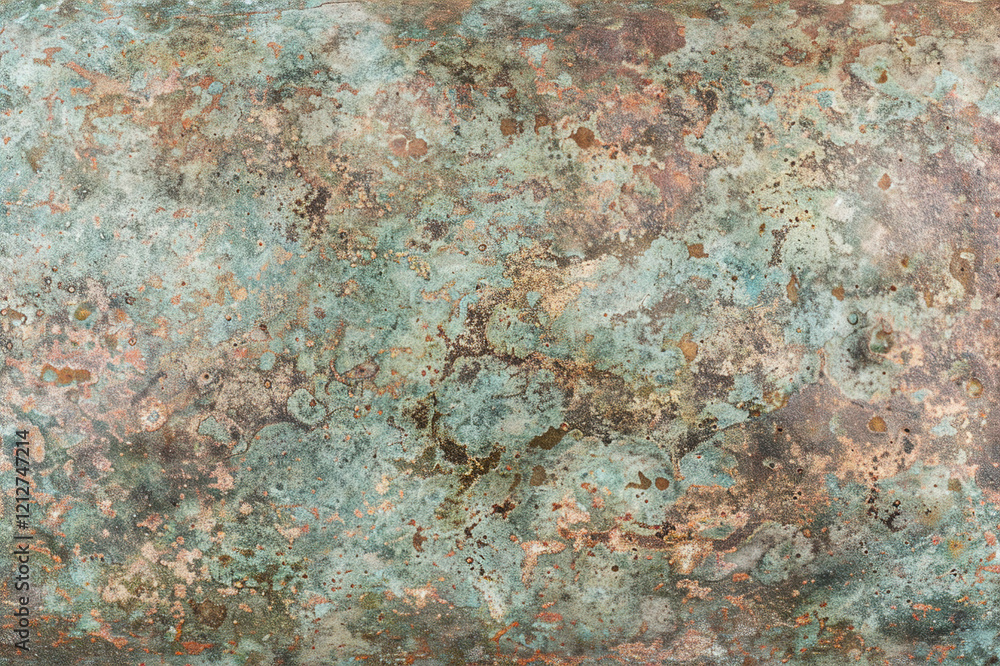 Close-up of a corroded copper surface displaying vibrant blue and green patina Close-up of a corroded copper surface displaying vibrant blue and green patina