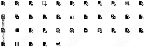 Set of File Operations icons