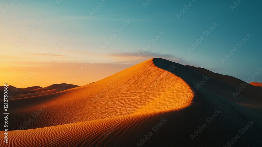 A desert landscape with a large hill in the background A desert landscape with a large hill in the background