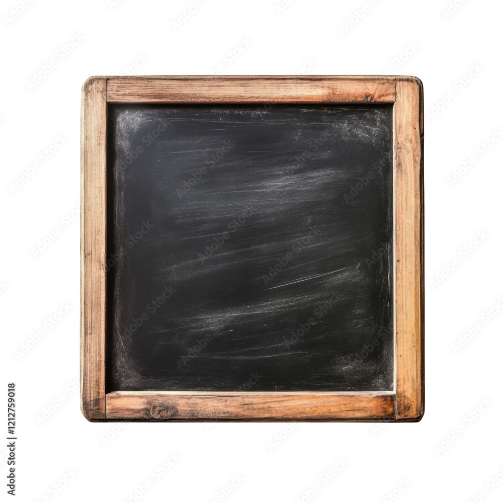 Square chalkboard with a wooden frame, suitable for menu displays, announcements, or decorative signage. It offers a rustic and classic look. Isolated on transparent background, png. Square chalkboard with a wooden frame, suitable for menu displays, announcements, or decorative signage. It offers a rustic and classic look. Isolated on transparent background, png.
