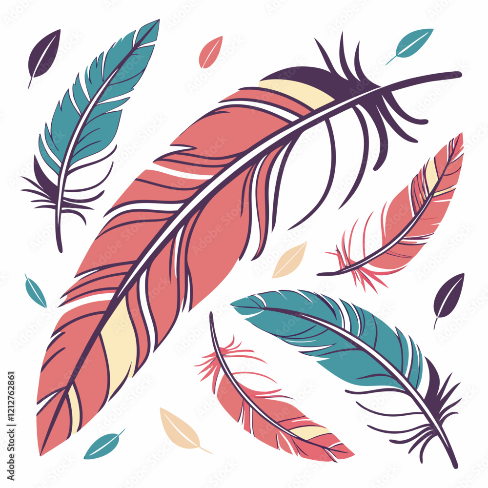 seamless pattern with feathers