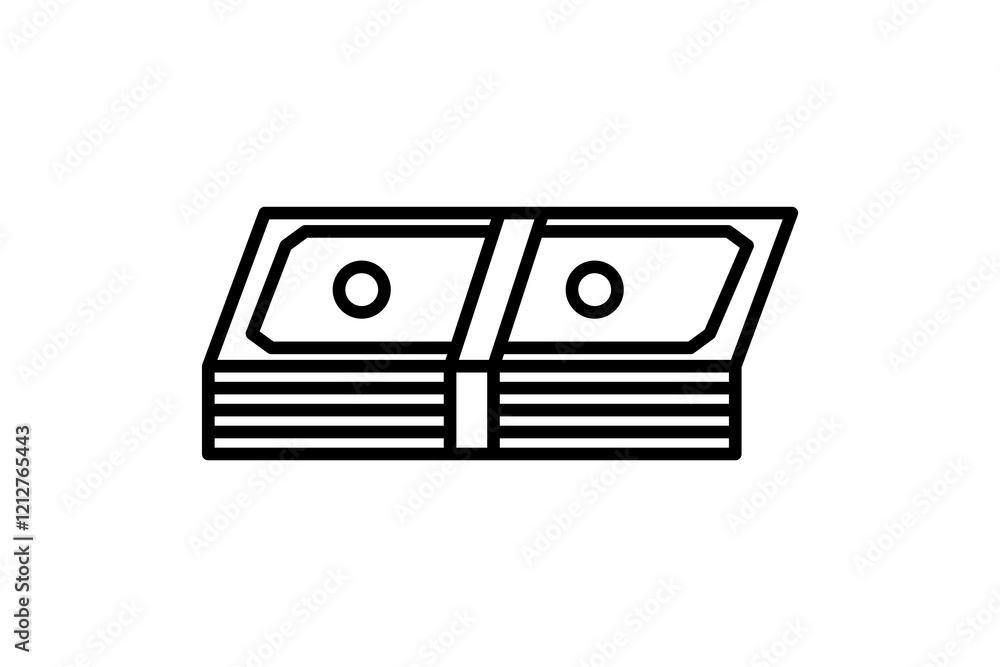 Banknotes icon. icon related to Payment. suitable for web site, app, user interfaces, printable etc. line icon style. simple vector design editable Banknotes icon. icon related to Payment. suitable for web site, app, user interfaces, printable etc. line icon style. simple vector design editable