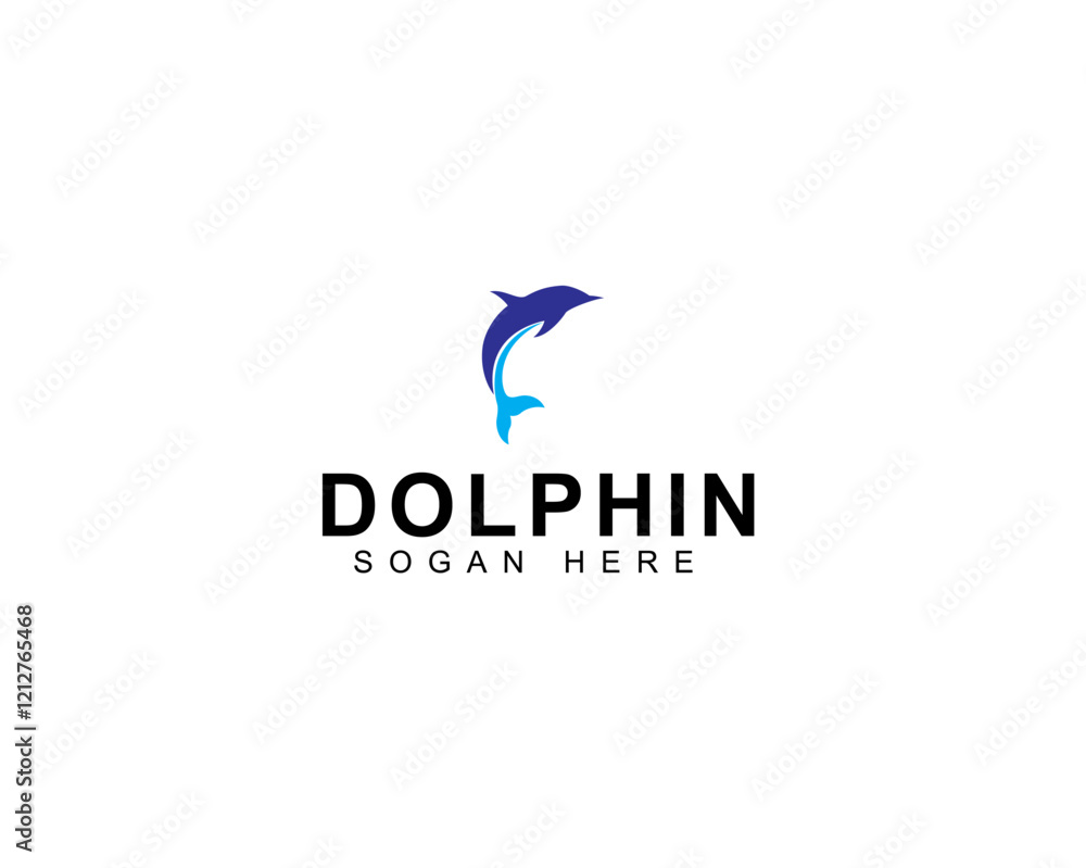 Dolphin Logo Design. Dolphins jump on the waves of the sea or beach with a creative idea. Dolphin Logo Design. Dolphins jump on the waves of the sea or beach with a creative idea.