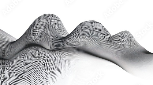 Abstract grayscale wave data flow background