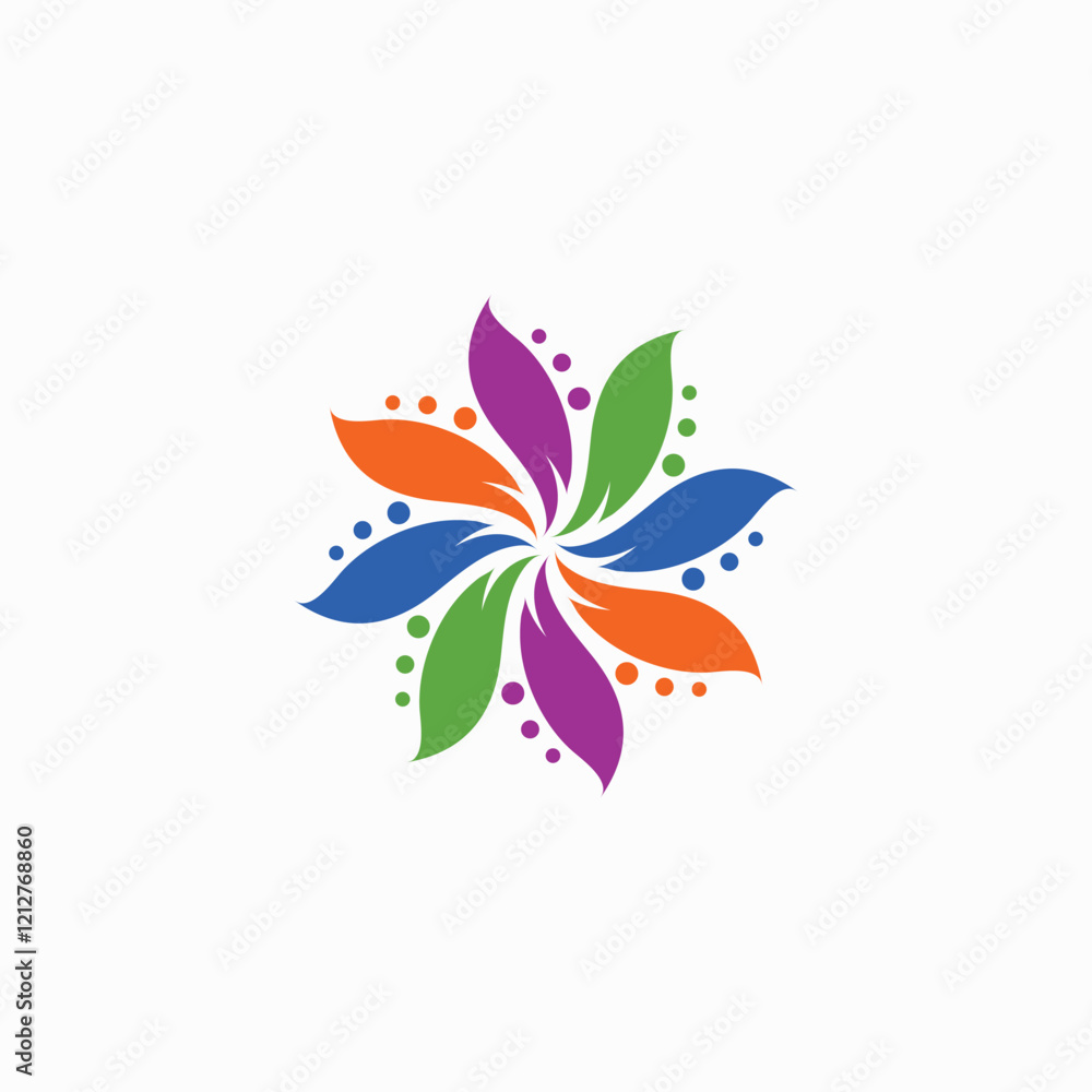 Abstract Flower Icon, symbol fully editable vector template Abstract Flower Icon, symbol fully editable vector template