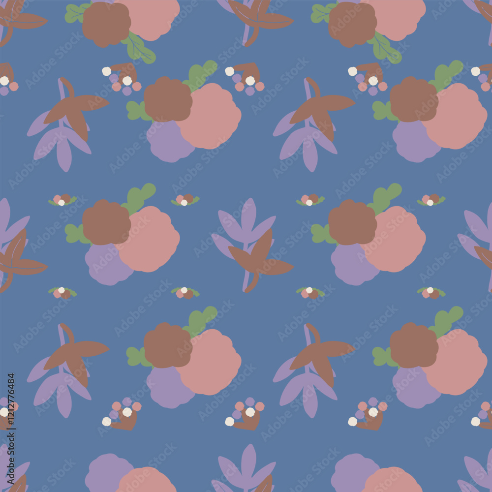 Vector simple floral seamless pattern in mocha mouse colors. Simple Abstract style repeat pattern for graphic design projects, wallpaper, textile. Vector simple floral seamless pattern in mocha mouse colors. Simple Abstract style repeat pattern for graphic design projects, wallpaper, textile.