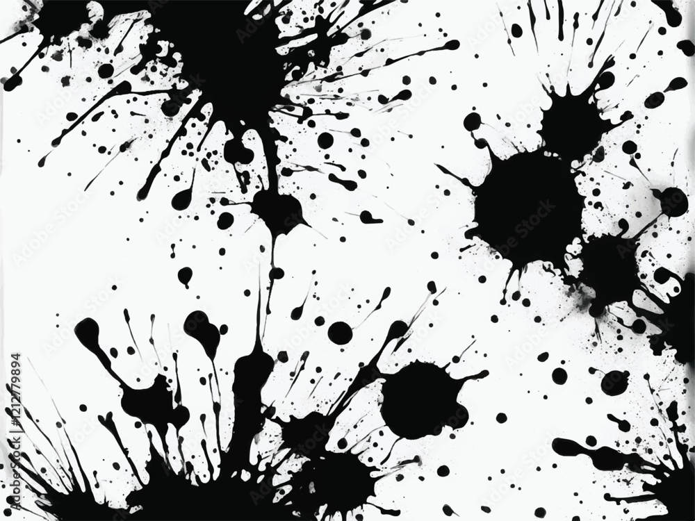 Black and White Ink spatter texture. Black ink splash isolated on white background. Black drop ink splatter. EPS 10. Ink splash texture. Grunge background. Ink splatter. Eps10. Black and White Ink spatter texture. Black ink splash isolated on white background. Black drop ink splatter. EPS 10. Ink splash texture. Grunge background. Ink splatter. Eps10.