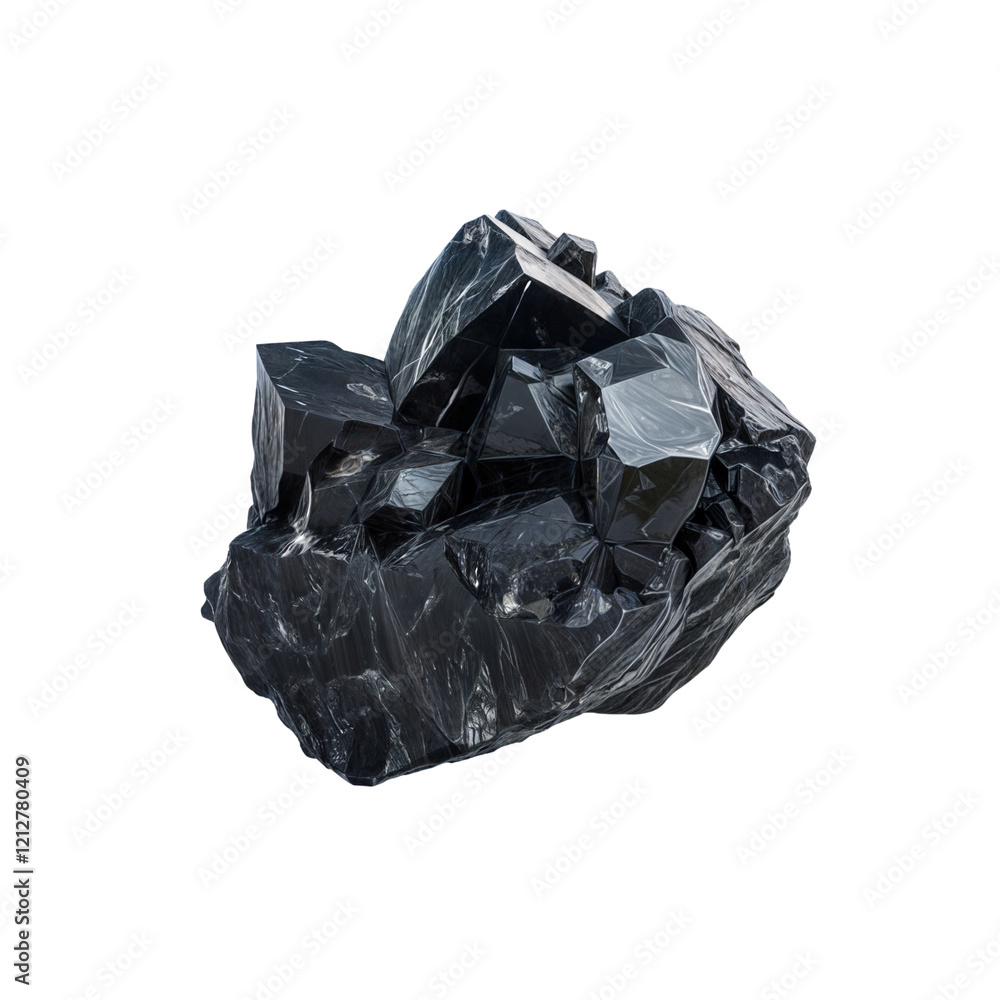 Dark Mineral Formation: A close-up captures the stark beauty of a dark, crystalline mineral formation, showcasing its sharp edges, reflective surfaces, and the raw power of geological processes. Dark Mineral Formation: A close-up captures the stark beauty of a dark, crystalline mineral formation, showcasing its sharp edges, reflective surfaces, and the raw power of geological processes.