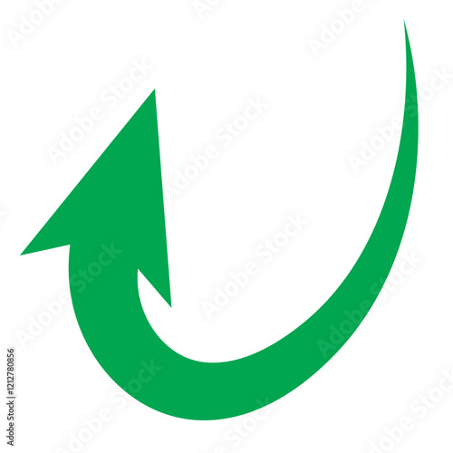 curved arrow png, black curved arrow icon ioslated on transparent background photo