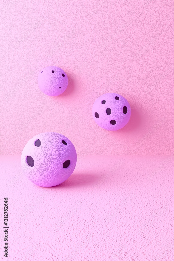Colorful abstract spheres on a pink background, perfect for modern art designs. Colorful abstract spheres on a pink background, perfect for modern art designs.