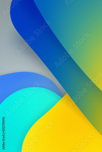 Modern Abstract Geometric Background with Yellow to Blue Gradient Design