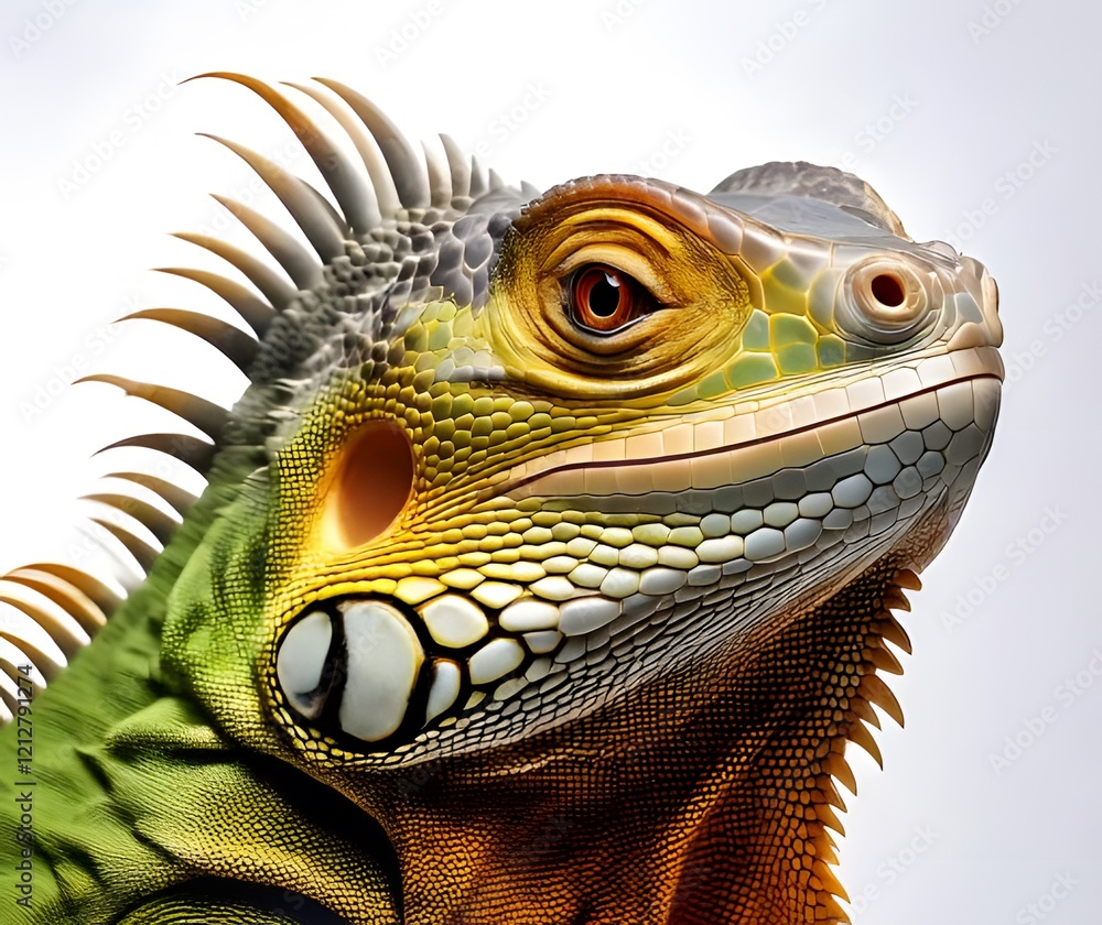 Fototapeta premium iguana on a tree