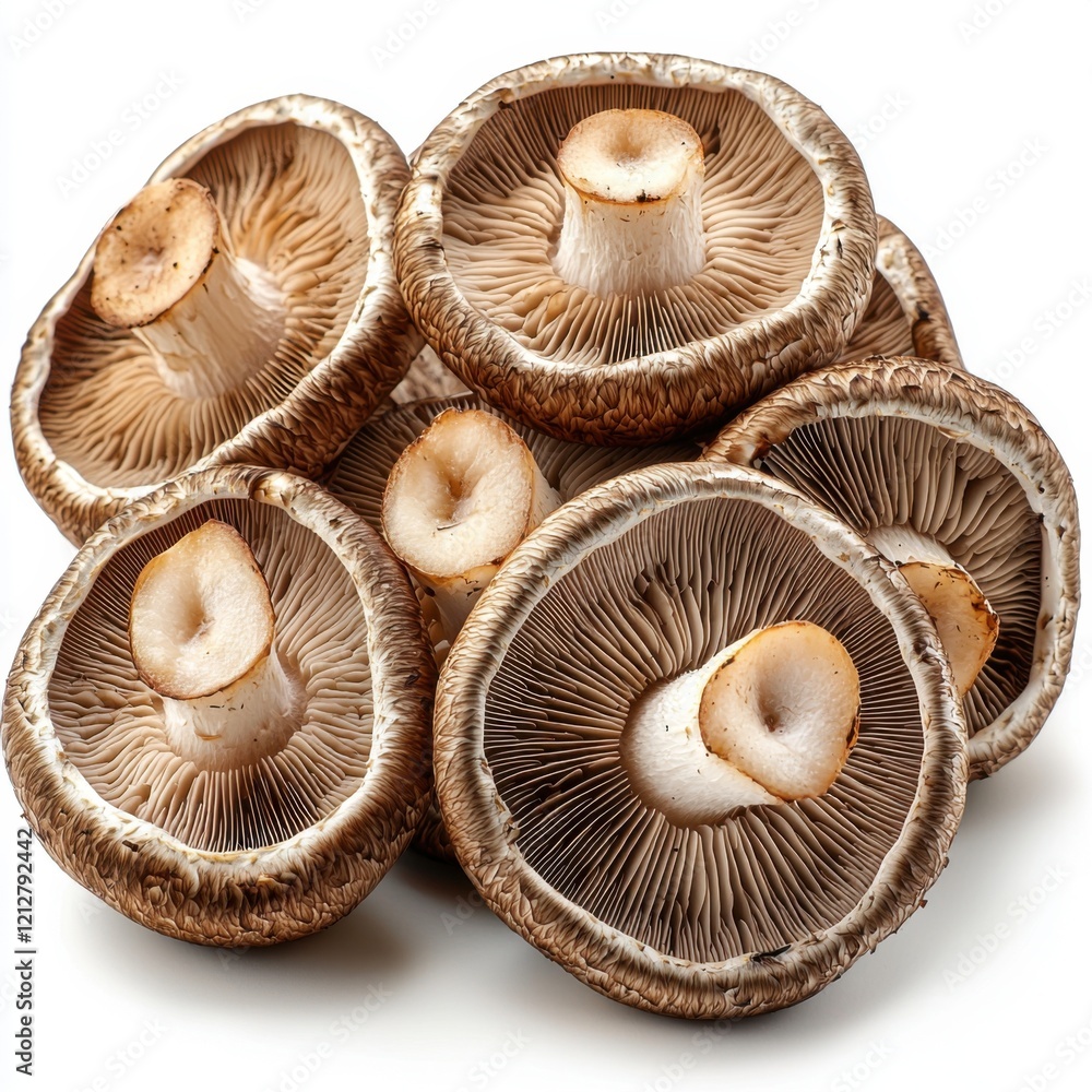 Fresh Chanterelle Mushrooms Piled on White Background for Cooking Fresh Chanterelle Mushrooms Piled on White Background for Cooking