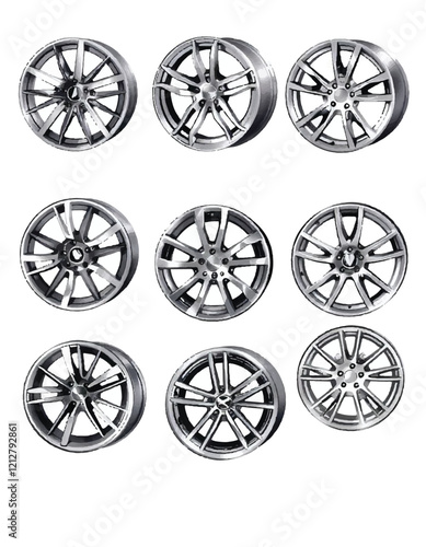car wheel isolated on white