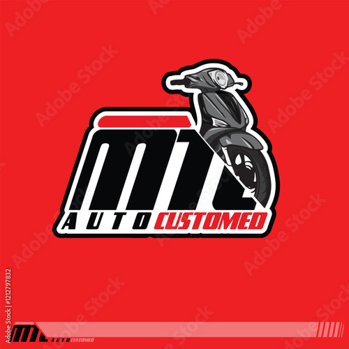 automatic scooter motorcycle custome,initial sport scooter team ,racing team logo