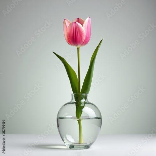 A tulip is a bulbous perennial with cup-shaped flowers, known for its vibrant colors and cup-like shape photo