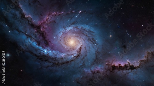 Night Sky with Stars, Nebula, and Galaxy – Cosmic Universe Background