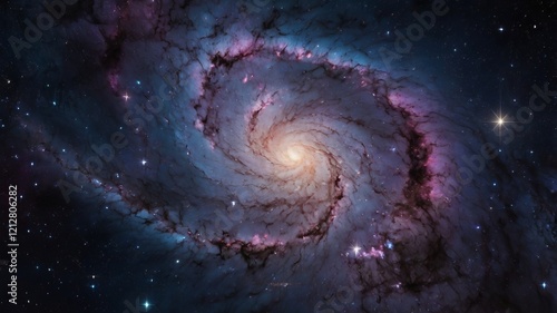 Night Sky with Stars, Nebula, and Galaxy – Cosmic Universe Background