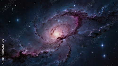 Night Sky with Stars, Nebula, and Galaxy – Cosmic Universe Background