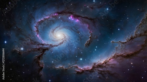 Night Sky with Stars, Nebula, and Galaxy – Cosmic Universe Background