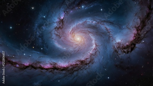 Night Sky with Stars, Nebula, and Galaxy – Cosmic Universe Background