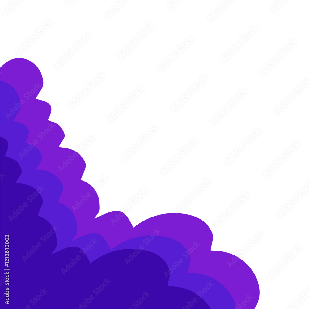 Purple Cloud Corner Border Purple Cloud Corner Border