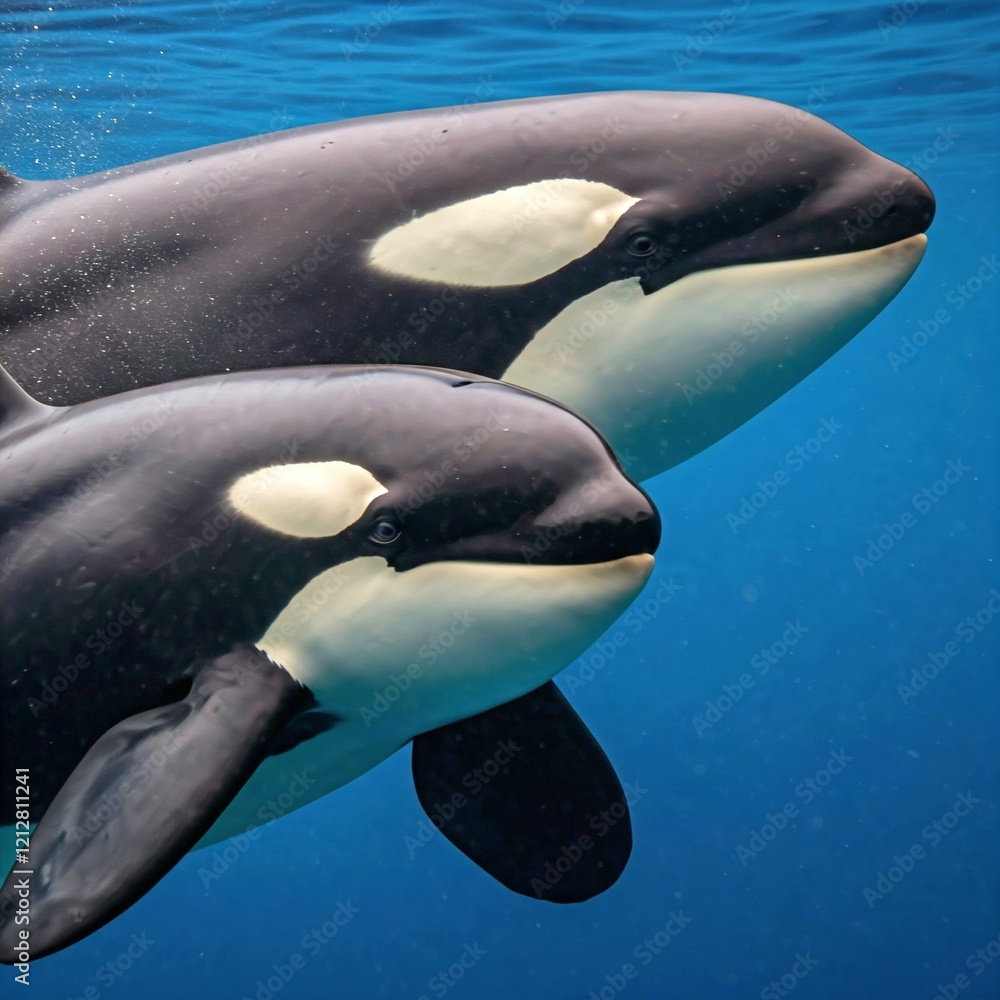 Naklejka premium pair of orca