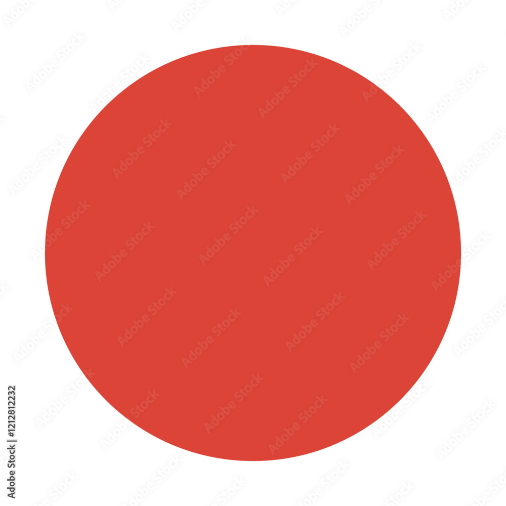 Cartoon Illustration of a Solid Red Circle Isolated on White Background, Clipart Cartoon Illustration of a Solid Red Circle Isolated on White Background, Clipart